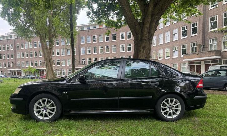 Saab 9-3 2.0 T Sport Sedan 2004 Zwart, Auto's, Saab, Particulier, Saab 9-3, Alarm, Cruise Control, Radio, Trekhaak, Benzine, Euro 4