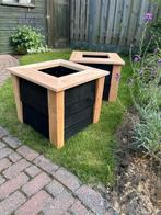 Douglas Houten Bloembakken - Set van 2, Tuin en Terras, Bloembakken en Plantenbakken, Ophalen, Minder dan 60 cm, Vierkant, Nieuw