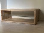 Elegante salontafel met glasplaat, Ophalen, Gebruikt, 100 tot 150 cm, 50 tot 100 cm