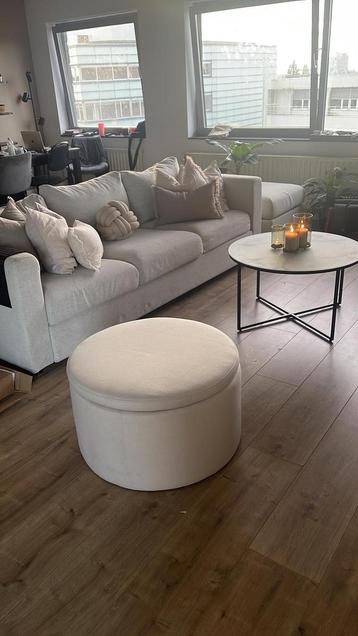 Ronde xl salontafel Antigua met glazen tafelblad :WESTWING