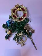 Set 6 oude vintage kerstballen gemixt kunststof 12, Ophalen of Verzenden, Zo goed als nieuw