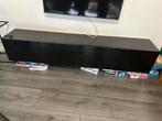 Zwevend zwarte Tv meubel hoogglans 200x35x35, Ophalen, Overige materialen, Gebruikt, 200 cm of meer