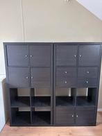 2 x ikea kallax zwartbruin, Huis en Inrichting, Kasten | Wandmeubels, Ophalen, Gebruikt, 100 tot 150 cm, Minder dan 150 cm
