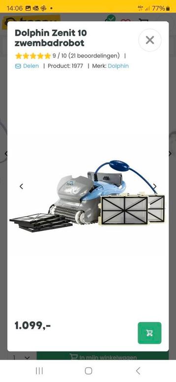 Dolphin Zenit 10 zwembadrobot  zwembadstofzuiger zwembad beschikbaar voor biedingen