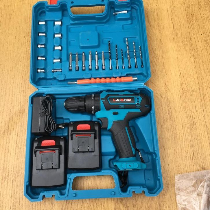 Accu klopboormachine met toebehoren 18v nieuw, Doe-het-zelf en Verbouw, Gereedschap | Boormachines, Nieuw, Boormachine, Ophalen of Verzenden