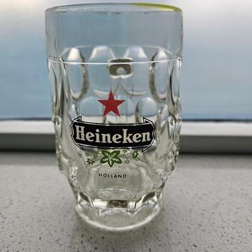 Heineken glazen bierpul met opdruk "Holland" in logo. 0.25L beschikbaar voor biedingen