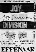 G e z o c h t; poster Joy Division Effenaar Eindhoven 1980, Gebruikt, A1 t/m A3, Rechthoekig Staand, Ophalen