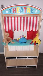 Poppenkast, Poppentheater, Winkeltje + Handpoppen, Ophalen, Zo goed als nieuw, Poppenhuis