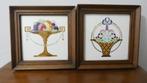 2x tegel -Jugendstile - art nouveau in lijst [1580], Antiek en Kunst, Ophalen