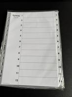 5 x tabbladen cijfers 1/12, Ophalen of Verzenden, Nieuw