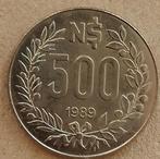 Uruguay, 500 nuevo pesos 1989, Ophalen of Verzenden, Zuid-Amerika, Losse munt