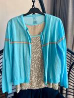 🌸 Leuke Marc Cain set maat 6/44. Vest en top 🌸, Blauw, Maat 42/44 (L), Ophalen of Verzenden, Gedragen