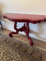 Vintage rode gelakte wandtafel, Ophalen, Gebruikt, 100 tot 150 cm, Moderne franse