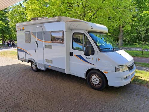 Camper Dethleffs Fiat 4 persoons. Airco. Weinig km., Caravans en Kamperen, Campers, Particulier, Half-integraal, tot en met 4