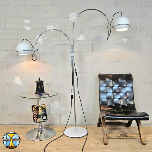 Vintage dubbele oogbal lamp Gepo 300 vloerlamp (verstelbaar), Huis en Inrichting, Lampen | Vloerlampen, Gebruikt, 150 tot 200 cm