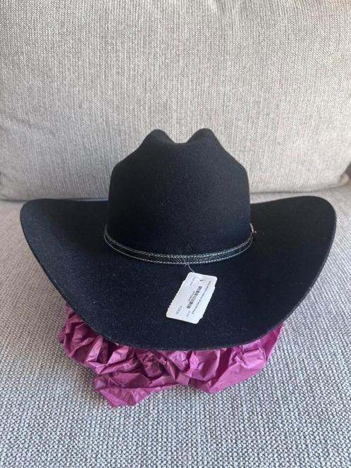 Cowboy Hoed Wol Vilt (Baily Western) Zwart, Kleding | Dames, Hoeden en Petten, Nieuw, Hoed, 58 cm (L, 7¼ inch) of meer, Ophalen of Verzenden