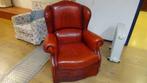 klassieke oor-fauteuil in leer uitgevoerd., Ophalen, Gebruikt, ., .