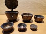 Antieke bronzen sluitgewichten, 6 delig, Antiek en Kunst, Antiek | Koper en Brons, Ophalen of Verzenden