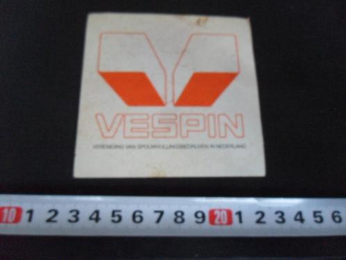 sticker VESPIN vereniging voor spouwvullingsbedrijven, Verzamelen, Stickers, Zo goed als nieuw, Bedrijf of Vereniging, Ophalen
