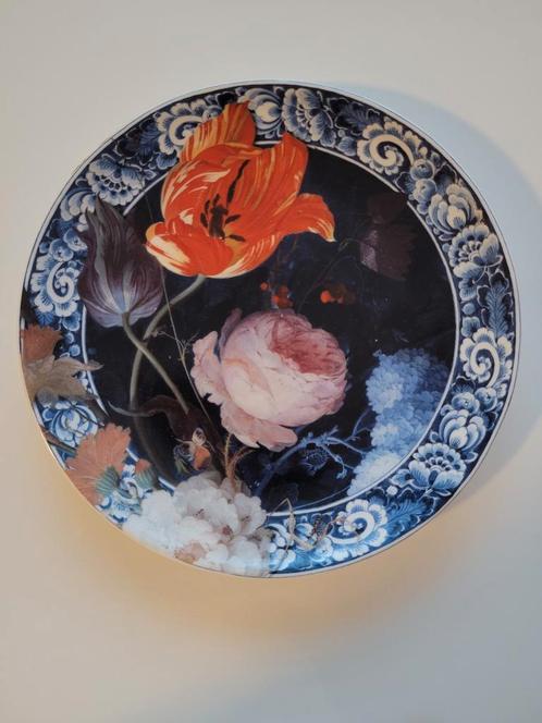 Heinen Delfts blauw wandbord, Huis en Inrichting, Woonaccessoires | Wanddecoraties, Zo goed als nieuw, Ophalen of Verzenden