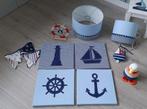 Complete decoratie babykamer set - maritiem / nautisch, Overige typen, Ophalen of Verzenden, Zo goed als nieuw