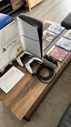 PlayStation 5 Slim Disc Edition + Games, Spelcomputers en Games, Spelcomputers | Sony PlayStation 5, Ophalen of Verzenden, Zo goed als nieuw