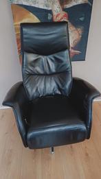 Mooie zwart leren Hjort Knudsen fauteuil, Ophalen, Zo goed als nieuw, 75 tot 100 cm, 50 tot 75 cm