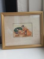 Antieke erotische schildering. India, Ophalen of Verzenden