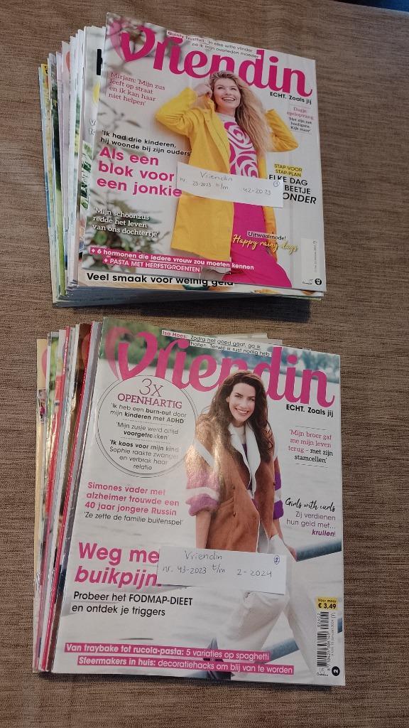 Vriendin tijdschriften 46x (25-2023 t/m 14-2024), Boeken, Tijdschriften en Kranten, Gelezen, Damesbladen, Ophalen of Verzenden