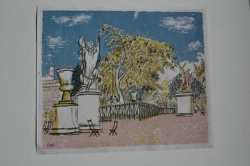 Charles Eyck Mooie Litho Parijs Jardin du Luxembourg SP6