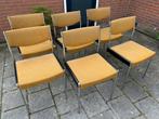 Set 4 of 6 vintage Thereca eetkamerstoelen, stoelen, Ophalen, Zo goed als nieuw, Stof