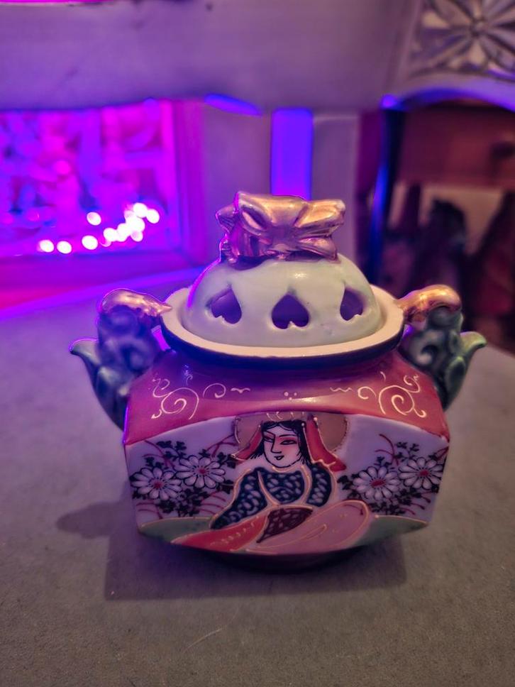 Vintage Japans wierookvat met deksel satsuma, Antiek en Kunst, Antiek | Keramiek en Aardewerk, Ophalen of Verzenden