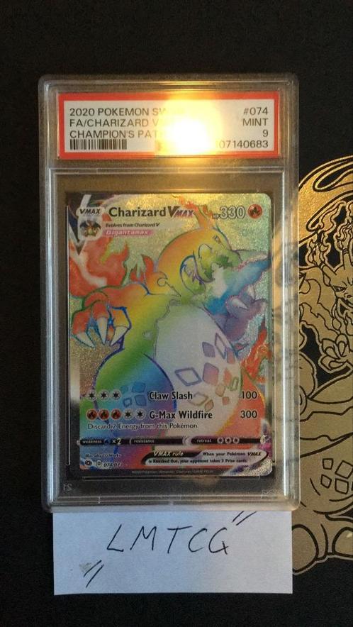 Charizard Vmax - Champions Path - PSA 9, Hobby en Vrije tijd, Verzamelkaartspellen | Pokémon, Nieuw, Losse kaart, Foil, Ophalen of Verzenden