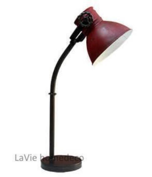 Old look tafellamp metaal Antic Red, Huis en Inrichting, Lampen | Tafellampen, Nieuw, Minder dan 50 cm, Metaal, Verzenden
