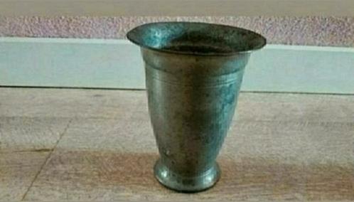 Tin,messing,Potjes,Kannetje,merk,embleem,Riemans,Buiksloot, Antiek en Kunst, Antiek | Tin, Ophalen of Verzenden