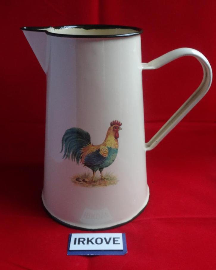 EMAILLE KAN MET HAAN * Nieuwstaat *, Antiek en Kunst, Antiek | Emaille, Verzenden