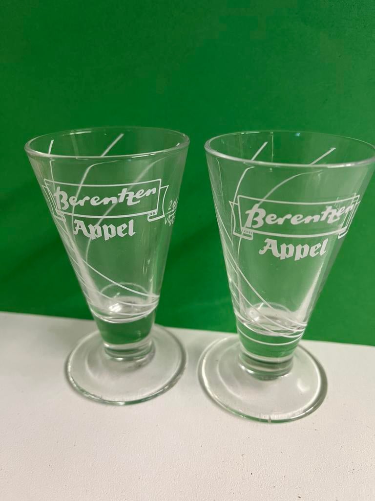 Berentzen apfelkorn glazen set van 2 glazen, Ophalen of Verzenden, Nieuw, Borrel- of Shotglas