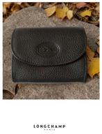 Longchamp Paris portemonnee 
Donker antraciet kalfsleder, Overige merken, Ophalen of Verzenden, Zo goed als nieuw, Grijs