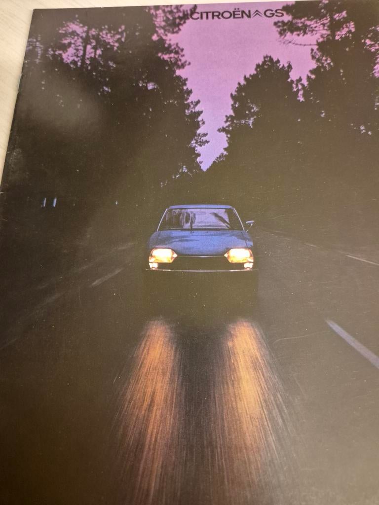 jaren 70 Nederlands Citroën GS folder óók luxe Pallas en GSX, Ophalen of Verzenden, Zo goed als nieuw, Citroën