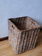 rotangevlochten plantenmand opbergmand, Ophalen of Verzenden, Rechthoekig, Riet