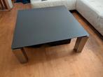 Moderne salontafel met metalen poten, Huis en Inrichting, Tafels | Salontafels, Ophalen, 50 tot 100 cm, 50 tot 100 cm, Zo goed als nieuw