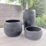 3 stuks bloempotten z.g.a.n.!, Huis en Inrichting, Woonaccessoires | Vazen, Ophalen, Steen, Overige kleuren, Zo goed als nieuw