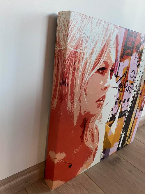 Canvas schilderij ‘Brigitte Bardot’ 50x50 cm, Antiek en Kunst, Kunst | Schilderijen | Abstract, Ophalen