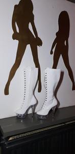 SEXY KINKY LAK LAARZEN MET RITS EN VETERS MAAT 38, Ophalen of Verzenden, Nieuw, Zwart