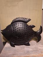 Grote ijzeren Vis- windlicht/ kaarshouder, Ophalen