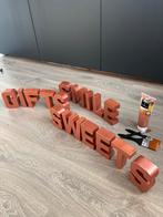 Bruiloft Letters Koperkleur – SWEETS / GIFTS / SMILE, Ophalen of Verzenden, Zo goed als nieuw, Versiering, Geboorte of Huwelijk