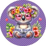 LF3992 ouwel koala 20x4,7cm eetbare cupcake rondjes vers, Ophalen of Verzenden, Nieuw, Cupcakes, Versiering