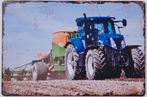 New Holland tractor op het land reclamebord van metaal deco