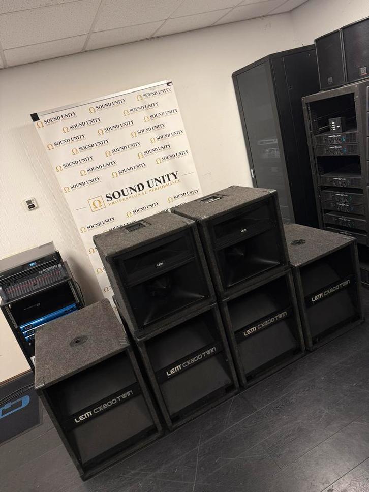 General Music /  Lem Audio CX-800 TWIN PA, Audio, Tv en Foto, Luidsprekers, Zo goed als nieuw, Front, Rear of Stereo speakers