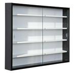 Vitrinekast zwart wit, Huis en Inrichting, Kasten | Vitrinekasten, Ophalen, 25 tot 50 cm, Minder dan 100 cm